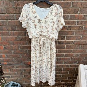 White floral dress